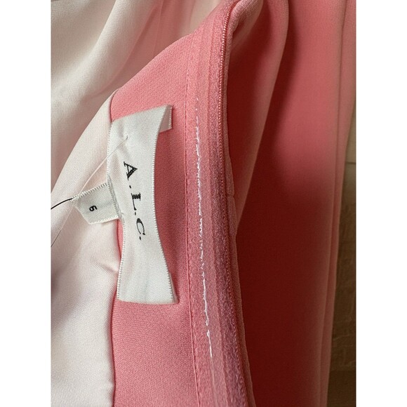 A.L.C. women Elizabeth Strapless Sheath Midi Dress size 6 Grapefruit Coral Pink - Picture 7 of 10